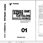 Tadano TL-160M(C) Parts Catalog TL-160M(C)-1_P-01 2000 EN JP