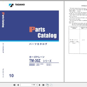 Tadano TM-30Z Parts Catalog TM-30Z-1_P-10 EN JP