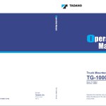 Tadano TG-1000E-1 Operation Manual TG-1000E-1_O-02 2000