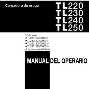 Takeuchi TL220 to TL250 Operators Parts Workshop Manual