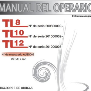 Takeuchi TL8 TL10 TL12 Operators Parts Workshop Manual