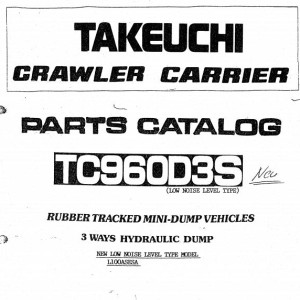 Takeuchi TC960D3S Operator Parts Manual