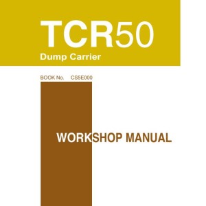 Takeuchi TCR50 Operator Parts Workshop Manual