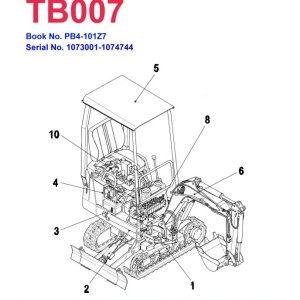 Takeuchi TB007 Operators Parts Workshop Manual