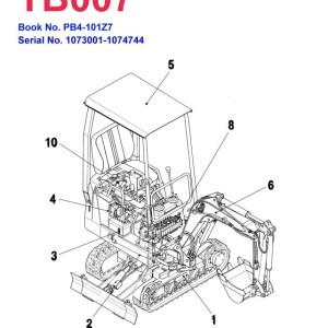 Takeuchi TB007 Workshop Parts Operators Manual