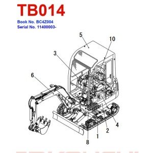 Takeuchi TB014 TB016 Workshop Parts Operators Manual