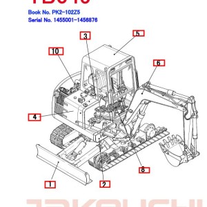 Takeuchi TB045 Workshop Parts Operators Manual