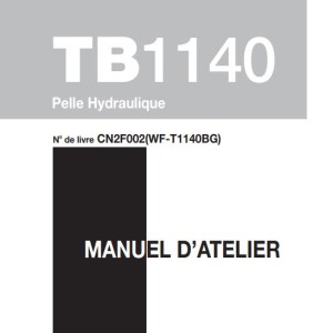 Takeuchi TB1140 Parts Workshop Operators Manual