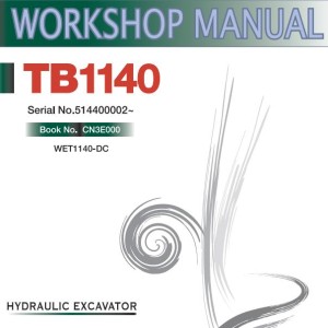 Takeuchi TB1140 Workshop Parts Operators Manual