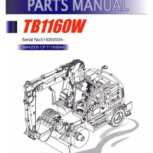 Takeuchi TB1160W Parts Workshop Operators Manual