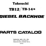Takeuchi TB12 TB14S Parts Manual