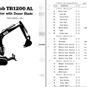 Takeuchi TB1200AL Parts Manual