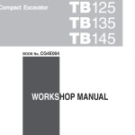Takeuchi TB125 TB135 TB145 Operators Parts Workshop Manual