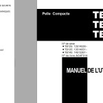 Takeuchi TB125 TB135 TB145 Parts Workshop Operators Manual