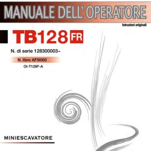 Takeuchi TB128FR Workshop Parts Operators Manual