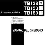 Takeuchi TB138FR TB153FR TB180FR Operators Parts Workshop Manual
