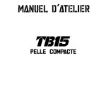Takeuchi TB15 Parts Workshop Operators Manual