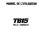 Takeuchi TB15 Parts Workshop Operators Manual