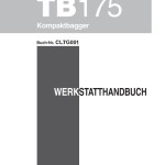 Takeuchi TB175 Parts Workshop Operators Manual