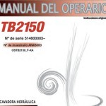 Takeuchi TB2150 Operators Parts Workshop Manual
