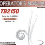 Takeuchi TB2150 Workshop Operators Parts Manual