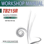 Takeuchi TB215R Workshop Operators Parts Manual