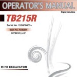 Takeuchi TB215R Workshop Operators Parts Manual