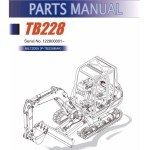 Takeuchi TB228 TB235 TB250 Parts Workshop Operators Manual