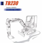 Takeuchi TB230 Operators Parts Workshop Manual