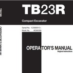 Takeuchi TB23R Workshop Operators Parts Manual