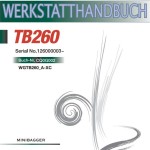 Takeuchi TB260 Parts Workshop Operators Manual