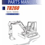 Takeuchi TB260 Parts Workshop Operators Manual
