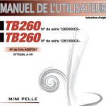 Takeuchi TB260 Parts Workshop Operators Manual