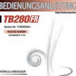 Takeuchi TB280FR Parts Workshop Operators Manual