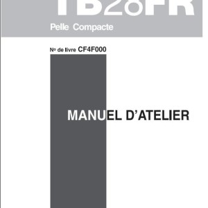 Takeuchi TB28FR Parts Workshop Operators Manual