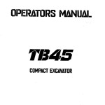Takeuchi TB45 Operators Parts Workshop Manual