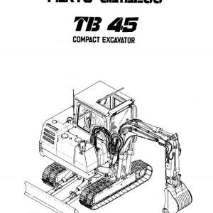 Takeuchi TB45 Parts Workshop Operators Manual