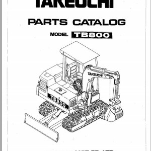 Takeuchi TB800 Parts Manual