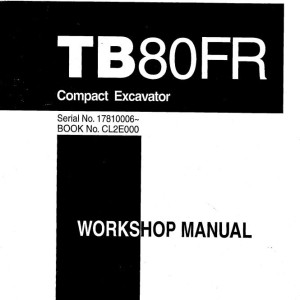 Takeuchi TB80FR Workshop Manual