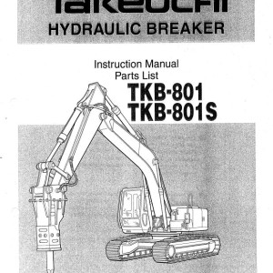 Takeuchi TKB Series Instruction Parts List Manual