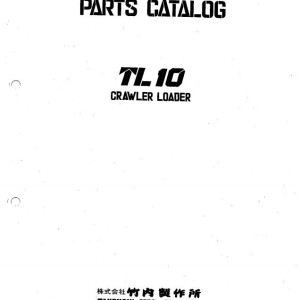 Takeuchi TL10 Operators Parts Manual