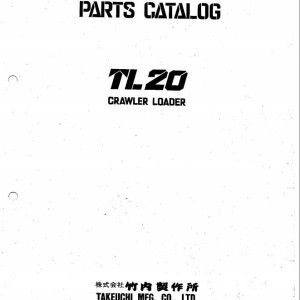 Takeuchi TL20 Parts Manual