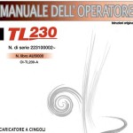 Takeuchi TL230 No22310002 Workshop Parts Operators Manual