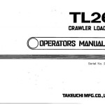 Takeuchi TL26 Parts Workshop Operators Manual