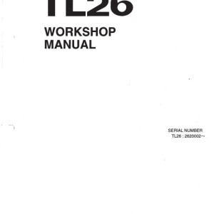 Takeuchi TL26 Parts Workshop Operators Manual