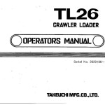 Takeuchi TL26 Operator Parts Workshop Manual