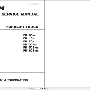 TCM FD100-4H to FD160S-4EX Service Operators Maintenance Manual