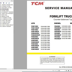 TCM FGE15E2 to FD35E2F Service Manual STFEE-CH18E-202