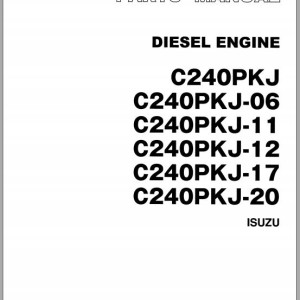 Isuzu Engine C240PKJ Series For TCM FD15C9H To FD30T6 Parts Manual PE-C240PKJ-1B