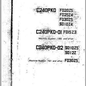 Nissan Engine C240PKD-01-02 For TCM FD20Z5 To FD30Z5 Parts Catalog